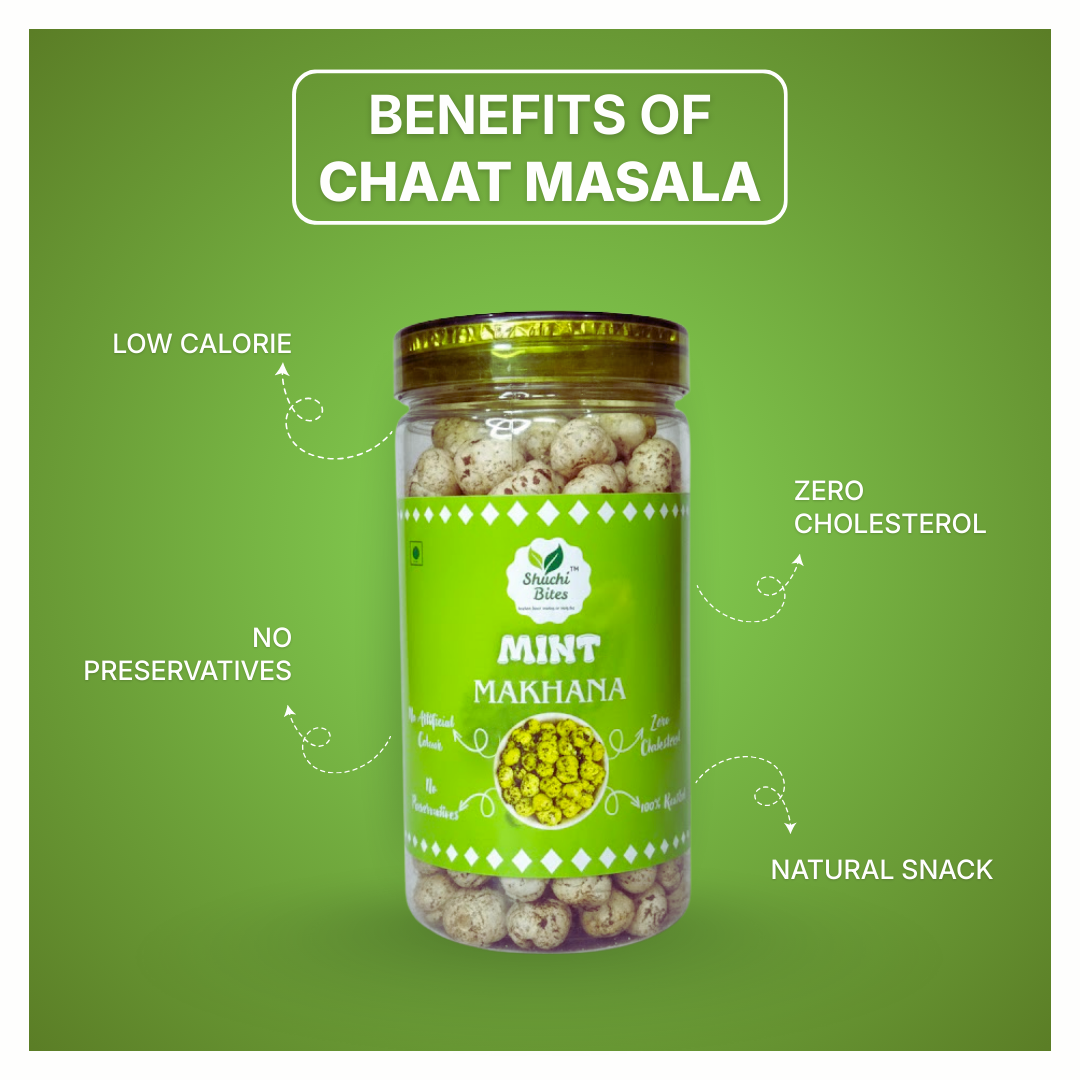 Mint Makhana - Zero Cholesterol & Low Calorie Snack - No Preservatives - 80g