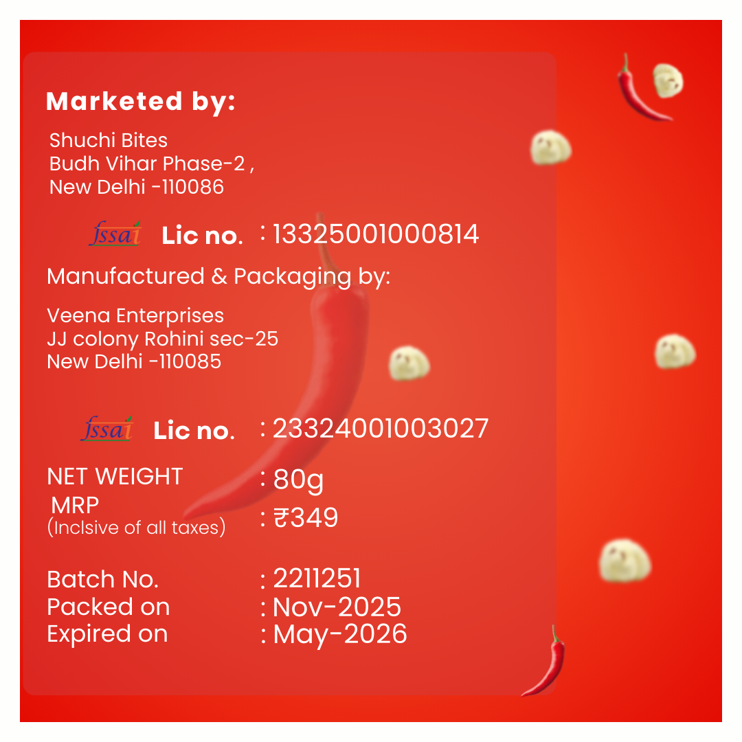 Peri Peri Makhana - Zero Cholesterol & Low Calorie Healthy Snack (80g)Zero Cholesterol & No Preservatives (80g)