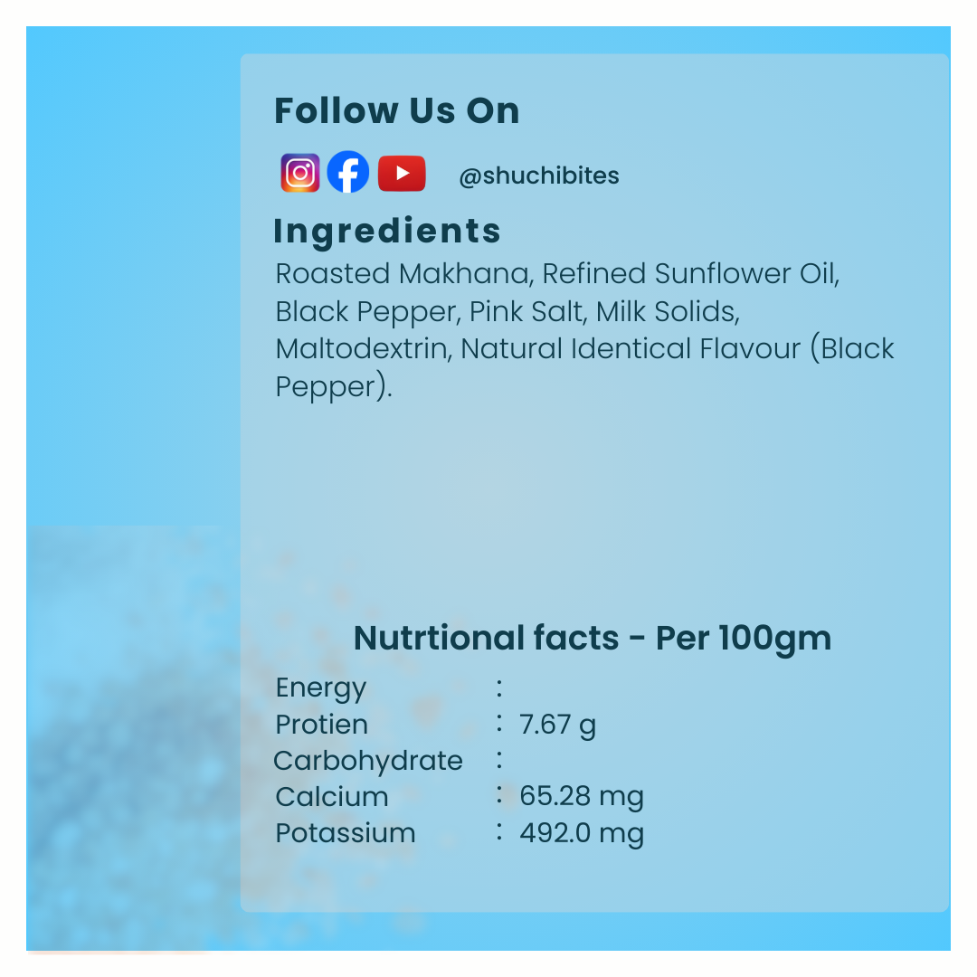 Himalaya Salt & Pepper Makhana | Zero Cholesterol & No Preservatives (80g)