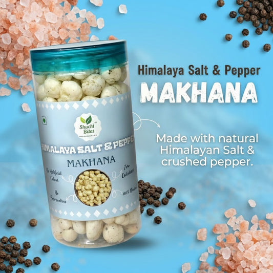 Himalaya Salt & Pepper Makhana | Zero Cholesterol & No Preservatives (80g)
